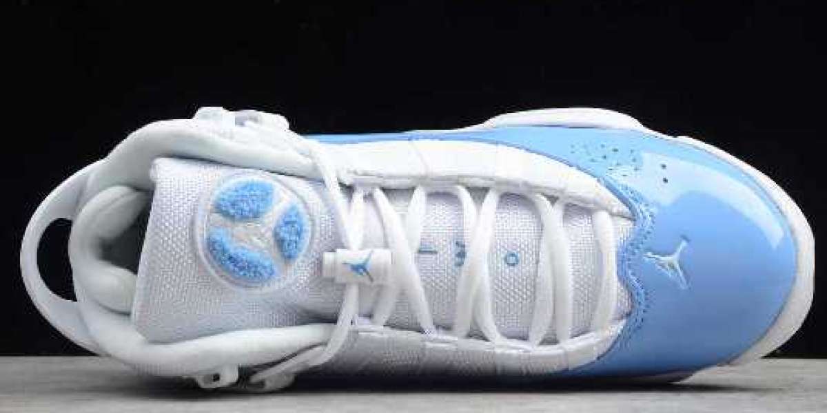 2020 New Jordan 6 Rings “UNC” White/Valor Blue-Ice-White CW7037-100 Shoes